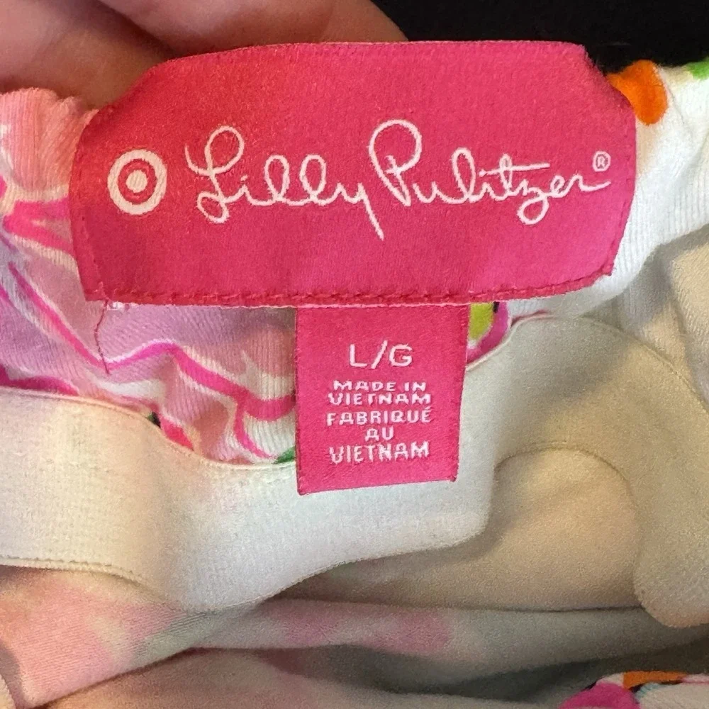 Lilly Pulitzer Target Strapless Maxi Dress Large Pink Floral Tropical Boho - Picture 6 of 16